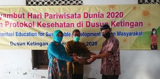 Sosialisasi Penerapan Protokol Kesehatan di Desa Wisata Sleman